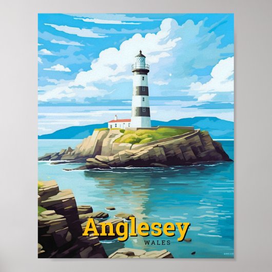 Poster Anglesey Wales Vintage voyage (Devant)