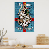 Poster Angleterre 2014 Victory Football Soccer Print (Cuisine)