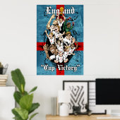 Poster Angleterre 2014 Victory Football Soccer Print (Bureau à domicile)