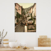Poster Angleterre antique, Clovelly High Street, Devon (Cuisine)