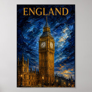 Poster Angleterre : Majestueux Crépuscule Big Ben Art Sou