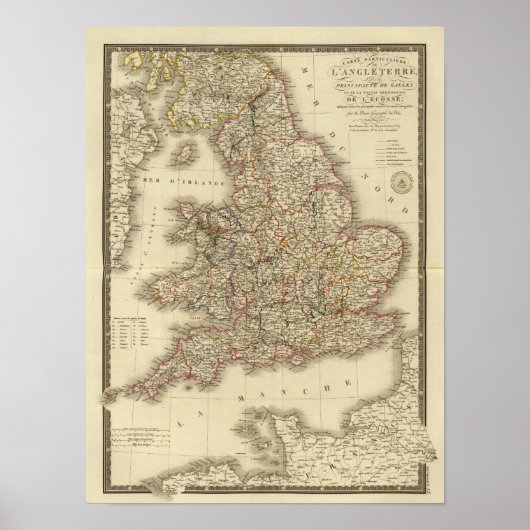 Poster Angleterre, Pays de Galles (Devant)