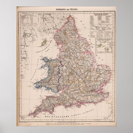 Poster Angleterre, Pays de Galles (Devant)