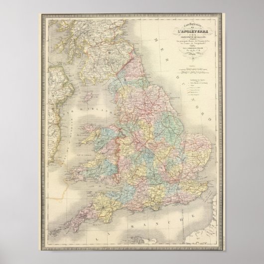 Poster Angleterre, Pays de Galles 4 (Devant)