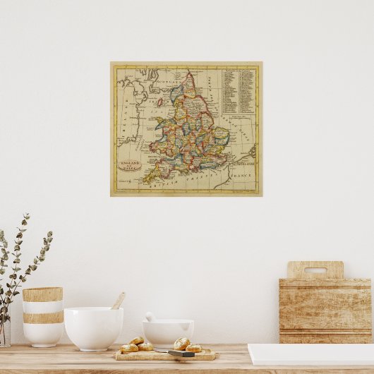 Poster Angleterre, Pays de Galles 6 (Cuisine)