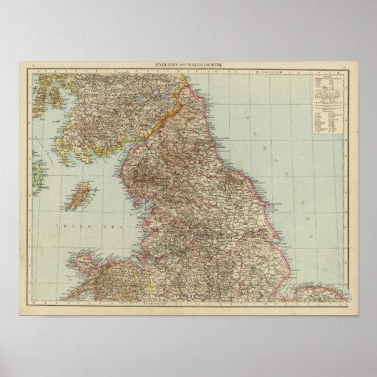 Poster Angleterre, Pays de Galles N (Devant)