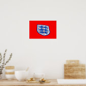 Poster Angleterre Trois Lions Chemise Badge (Cuisine)