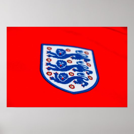 Poster Angleterre Trois Lions Chemise Badge (Devant)