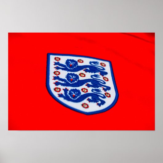 Poster Angleterre Trois Lions Chemise Badge (Devant)