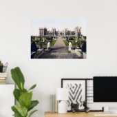 Poster Angleterre vintage, Château royal de Windsor (Bureau à domicile)