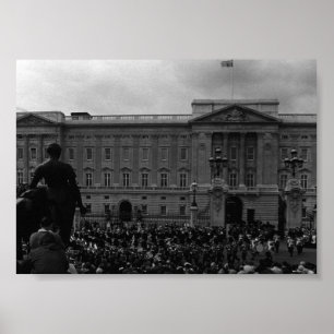 Poster Angleterre vintage Londres Garde Buckingham Palace
