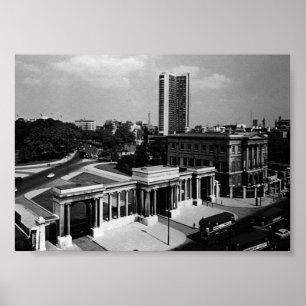 Poster Angleterre vintage Londres Hyde park corner Hilton
