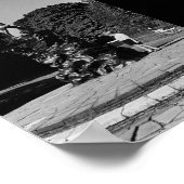 Poster Angleterre vintage Londres Peter Pan statue Kensin (Coin)