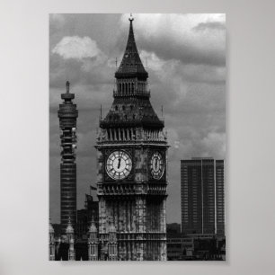 Poster Angleterre vintage Londres tour du bureau de poste
