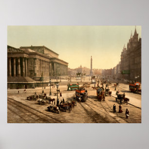 Poster Angleterre vintage, Saint Georges Hall, Liverpool