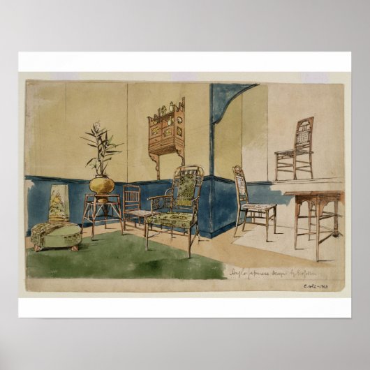 Poster Anglo-Japanese Designs, c.1860 (encre noire et sty (Devant)