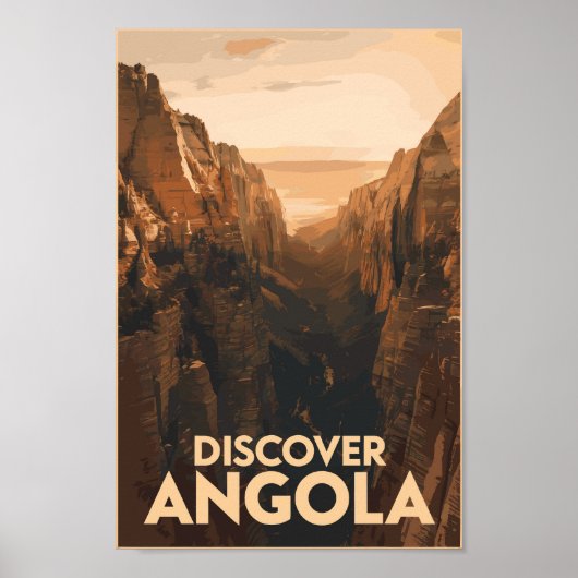 Poster Angola Lubango Travel Art Vintage (Devant)