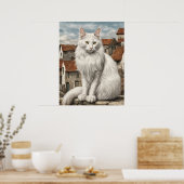 Poster Angora turc - Art Chat Imprimer (Cuisine)