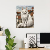 Poster Angora turc - Art Chat Imprimer (Bureau à domicile)