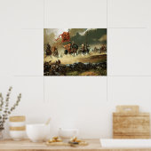 Poster Angreifende Ritter unter einer Standarte (Cuisine)