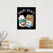 Poster Angry dients Funny Baking Pun Dark BG (Cuisine)