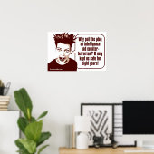 Poster Angry Woman : Pourquoi brancher l'intelligence ? (Bureau à domicile)