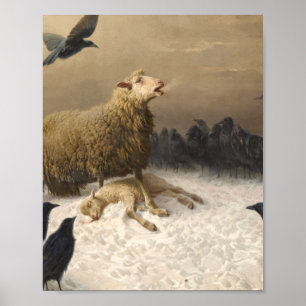 Poster Anguish By August Friedrich Albrecht Schenck 1876