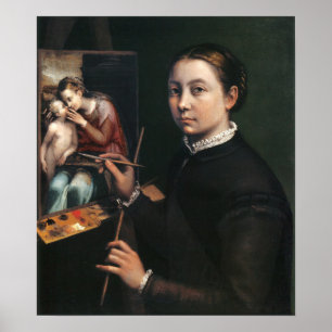 Poster Anguissola - Autoportrait au chevalet
