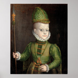 Poster Anguissola - Portrait d'un garçon à la cour d'Espa
