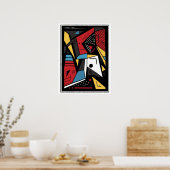 Poster Angular Geometric  Style Abstract  (Cuisine)