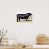 Poster Angus Bull Portrait Imprimer (Cuisine)