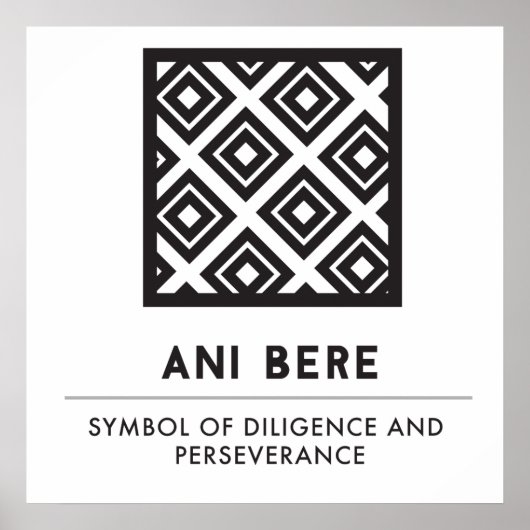 Poster Ani Bere | Symbole de la diligence et de la persév (Devant)