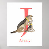Poster Animal ABC J est pour l'impression de jackal (Devant)