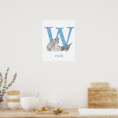 Poster Animal ABC W est pour l'impression de loup (Cuisine)