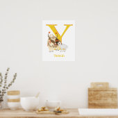 Poster Animal ABC Y est pour l'impression de yak (Cuisine)