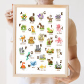 Poster Animal Alphabet ABC Classroom Émission éducative