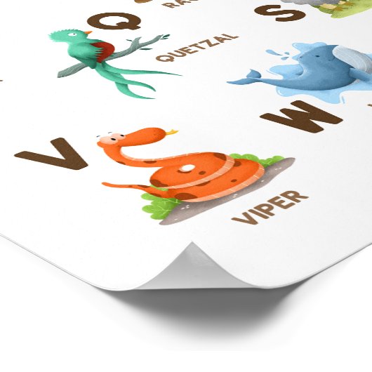 Poster Animal Alphabet ABC Classroom Émission éducative (Coin)