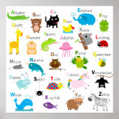 Poster Animal Alphabet letters (Devant)