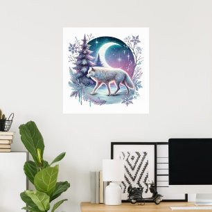 Poster animal amateur de loups cool