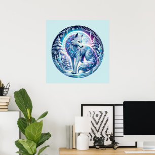 Poster animal amateur de loups cool