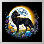 Poster animal amateur de loups cool (Devant)