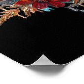 Poster animal amateur de loups cool (Coin)