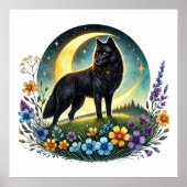 Poster animal amateur de loups cool (Devant)