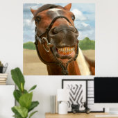 Poster Animal - Cheval - J'ai finalement enlevé mes brace (Bureau à domicile)
