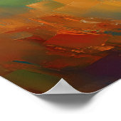 Poster Animal coloré cheval courant impressionniste (Coin)