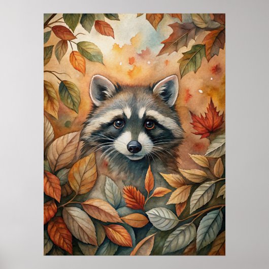 Poster animal d'automne (Devant)