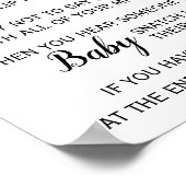 Poster Animal de ferme ne pas dire Baby Game Baby shower  (Coin)