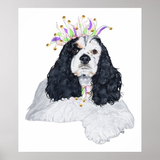 Poster Animal de fête American Cocker Spaniel (Devant)