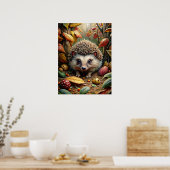 Poster animal de la forêt d'Autunm (Cuisine)
