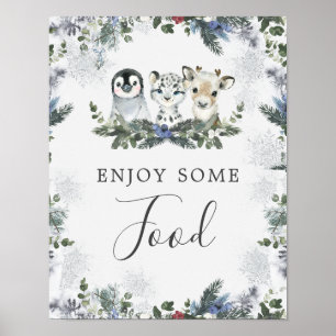 Poster Animal de l'Arctique Hiver Onederland 1er Annivers